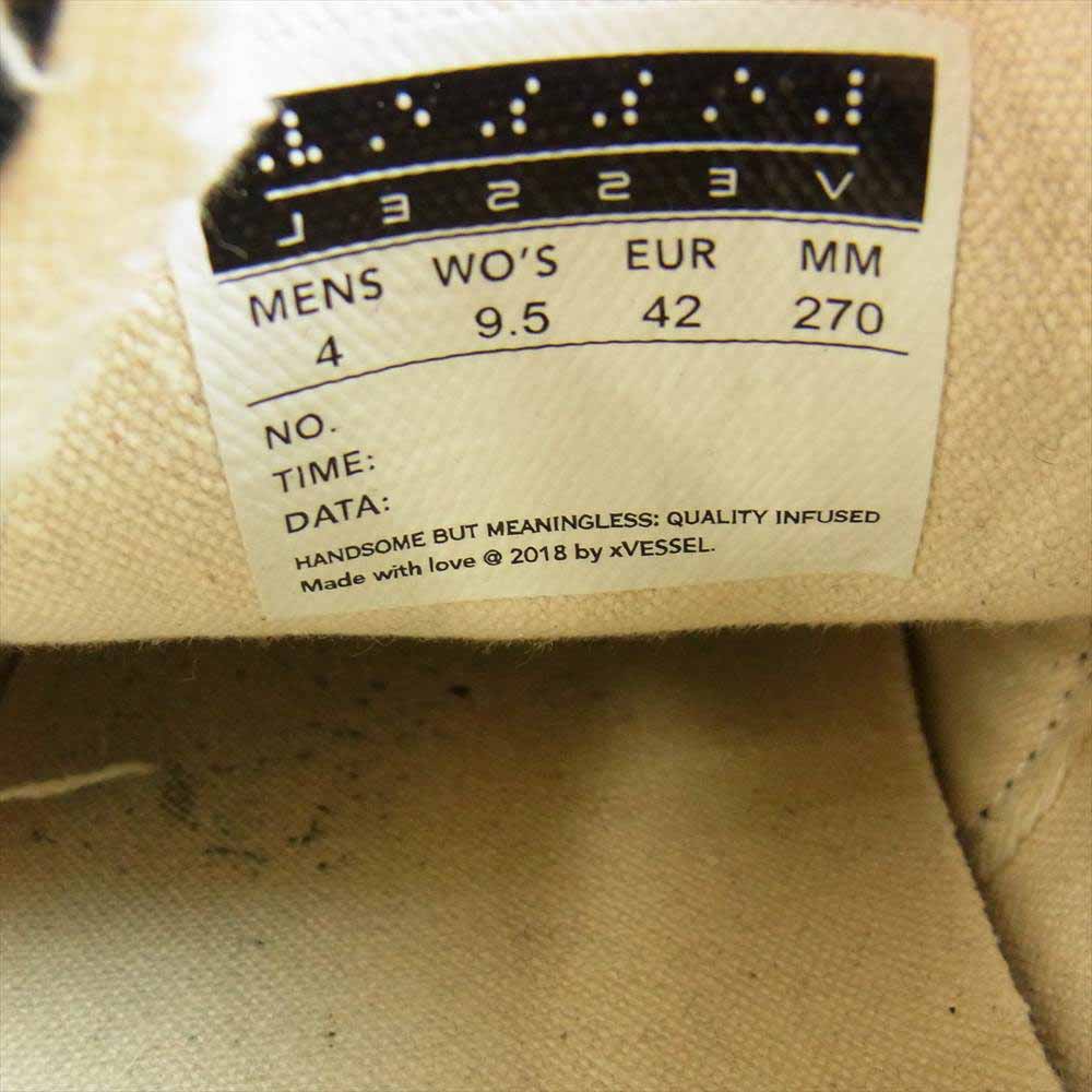 Yohji Yamamoto ヨウジヤマモト 20SS FN-E01-060 VESSEL Cotton Leather Combi Low Top Sneakers ベッセル ダイヤル式 ローカット スニーカー ブラック系 27cm【中古】