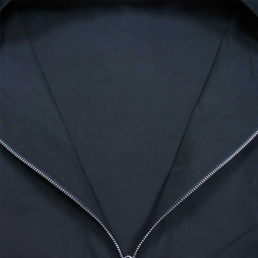 JIL SANDER ジルサンダー JSMU601126 MU244200 ノーカラー ジップ 半袖 シャツ ブラック系 50【美品】【中古】