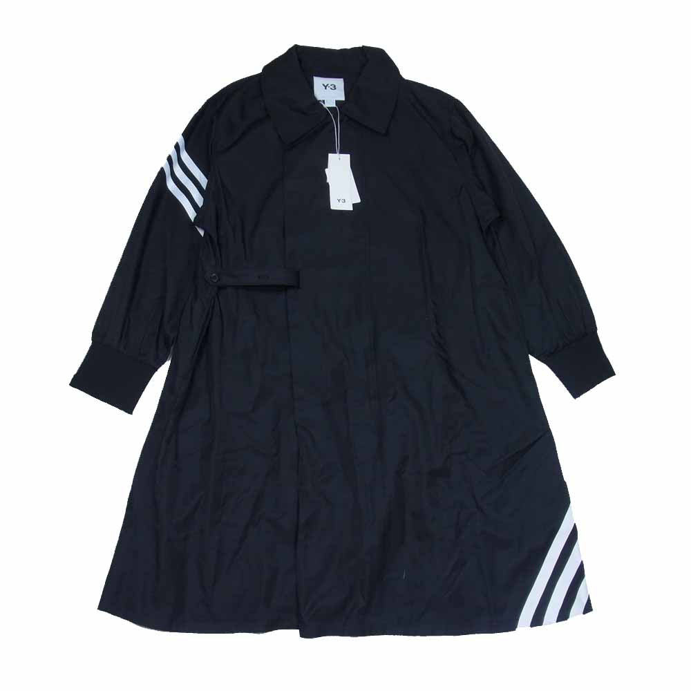 Yohji Yamamoto ヨウジヤマモト Y-3 ワイスリー 22SS HG6111 CH1 STRIPES COAT ストライプコート ブラック系 L【新古品】【未使用】【中古】