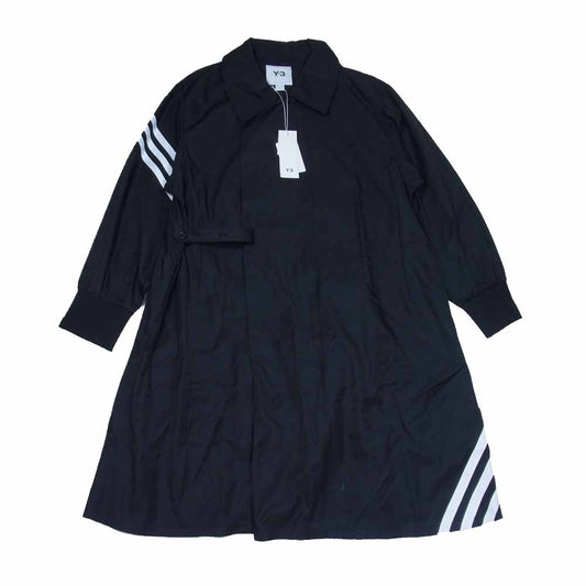 Yohji Yamamoto ヨウジヤマモト Y-3 ワイスリー 22SS HG6111 CH1 STRIPES COAT ストライプコート ブラック系 L【新古品】【未使用】【中古】