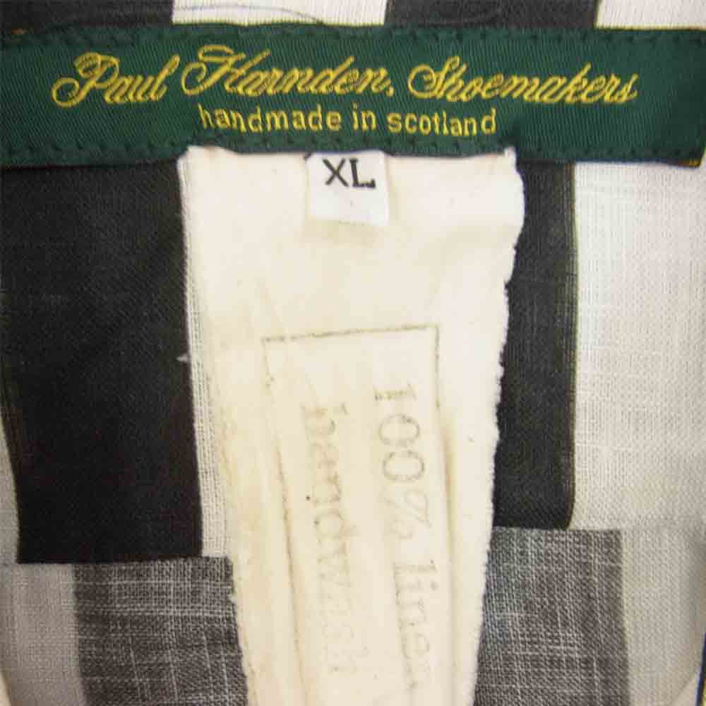 Paul Harnden ポールハーデン 国内正規品 Mens Easy Shirt Stripe メンズ イージー シャツ ストライプ リネン ブラック系 XL【美品】【中古】