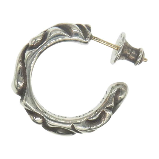 CHROME HEARTS クロムハーツ（原本無） HOOP SCROOL スクロール フープ ピアス シルバー系【中古】