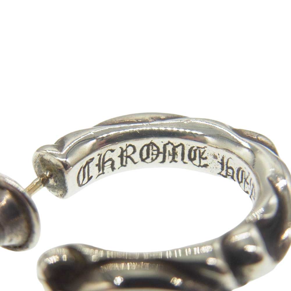 CHROME HEARTS クロムハーツ（原本無） HOOP SCROOL スクロール フープ ピアス シルバー系【中古】