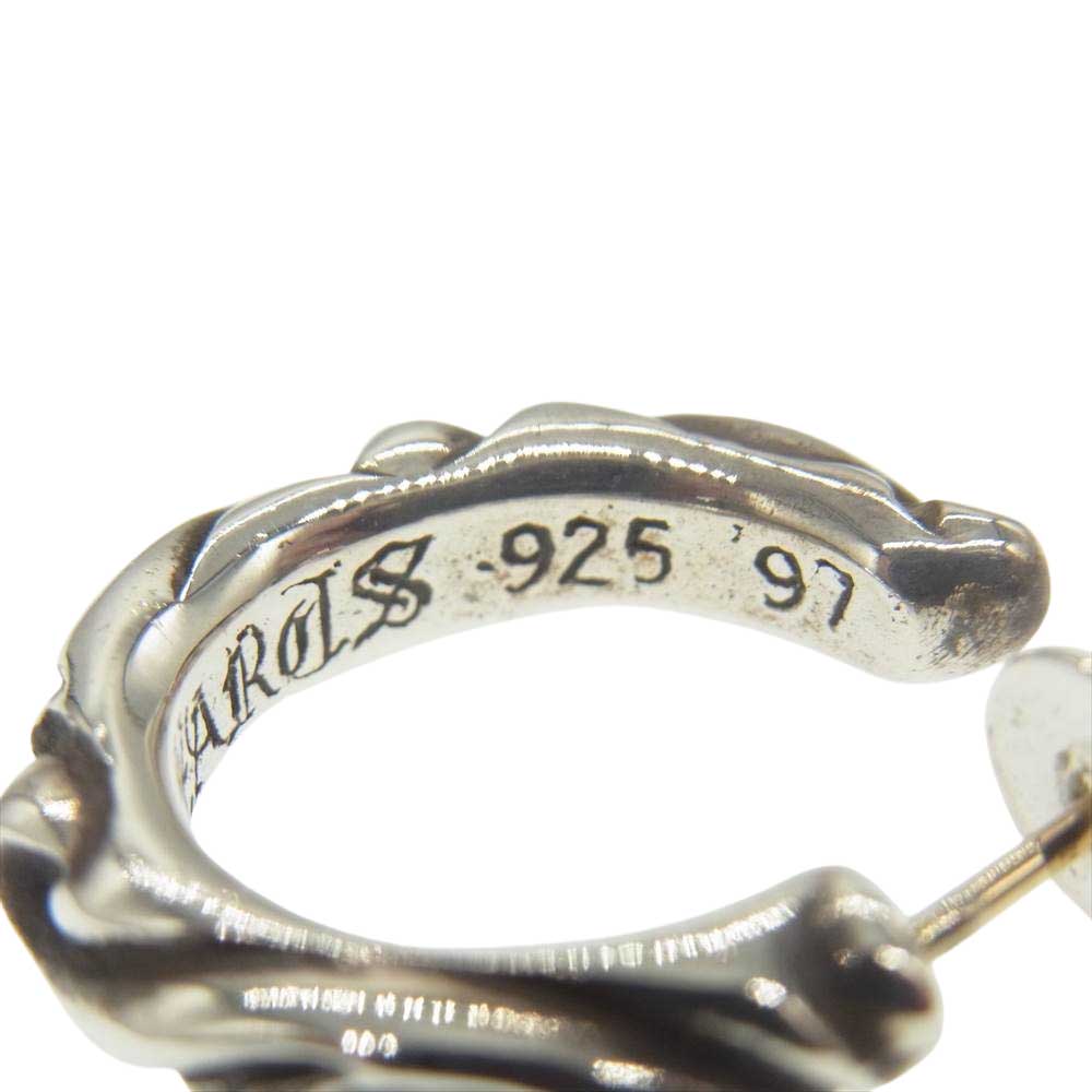 CHROME HEARTS クロムハーツ（原本無） HOOP SCROOL スクロール フープ ピアス シルバー系【中古】