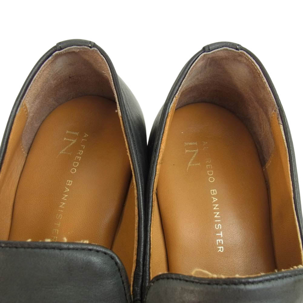 alfredoBANNISTER アルフレッドバニスター レザー スリッポン ブラック系 41【中古】