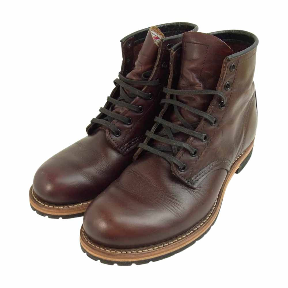 RED WING レッドウィング 9011 BECKMAN ベックマン ブーツ  プレーントゥ ブラックチェリー ダークブラウン系 26cm【中古】