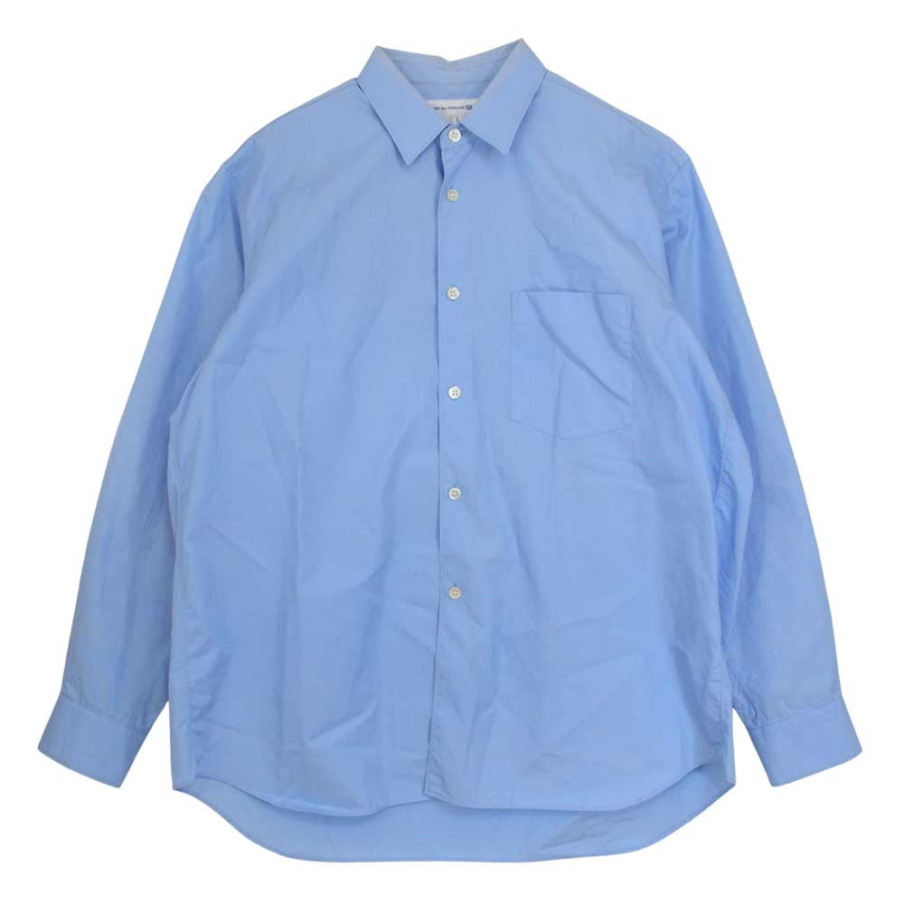 COMME des GARCONS コムデギャルソン SHIRT フランス製 CDGS1PL コットンブロード レギュラーカラー シャツ サックスブルー ライトブルー系 S【中古】