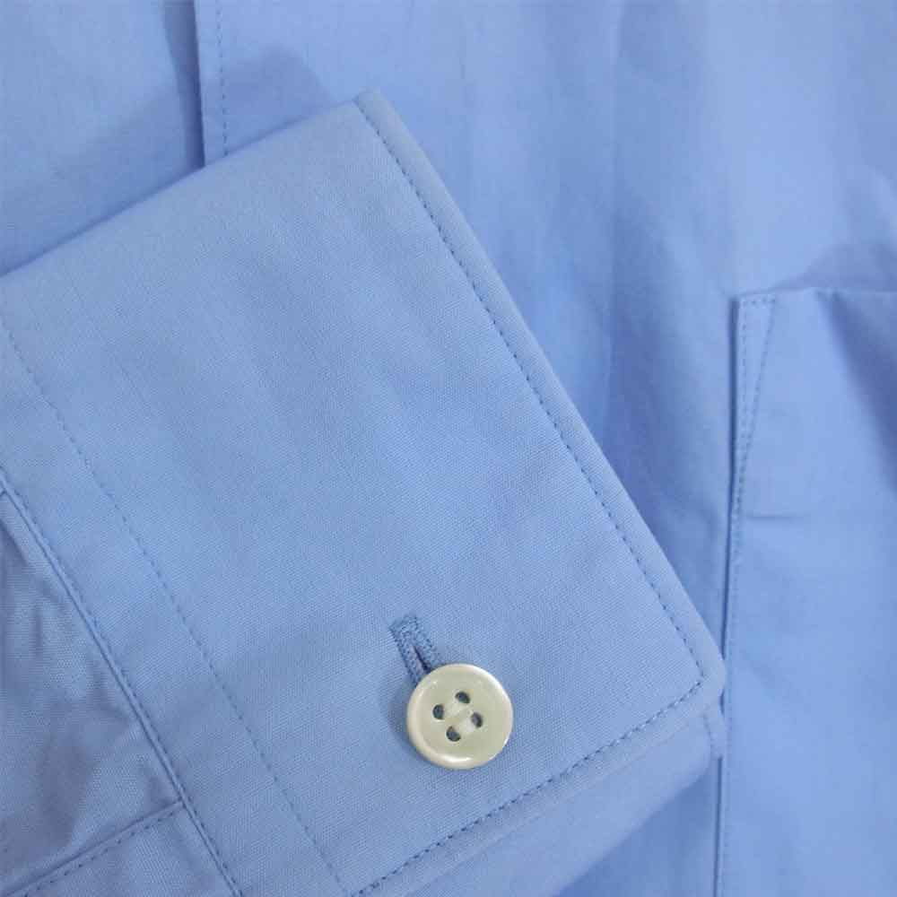 COMME des GARCONS コムデギャルソン SHIRT フランス製 CDGS1PL コットンブロード レギュラーカラー シャツ サックスブルー ライトブルー系 S【中古】