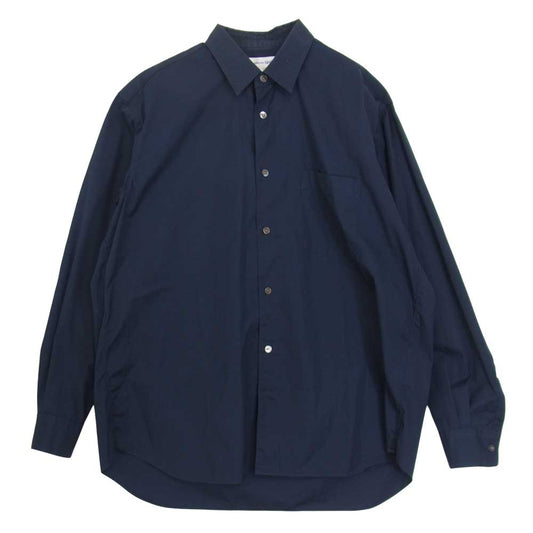 COMME des GARCONS コムデギャルソン SHIRT フランス製 CDGS1PL コットンブロード レギュラーカラー シャツ ネイビー ネイビー系 S【中古】