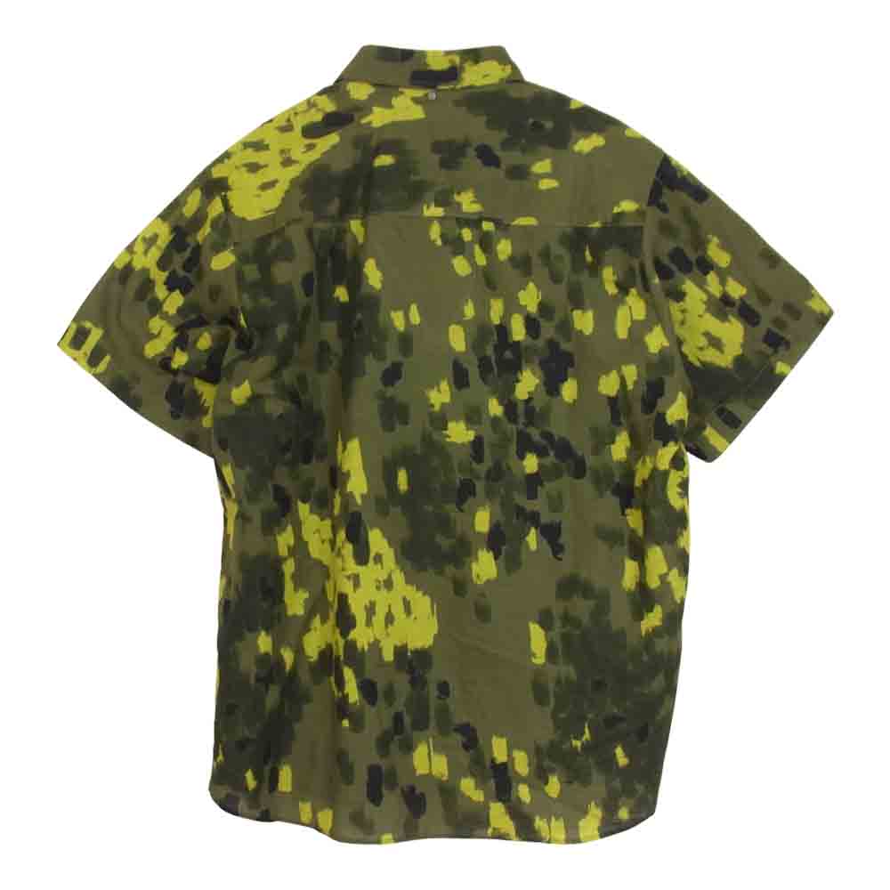 オーエーエムシー 18SS I025557 Pulse Shirt Camo パルス カモ リネンコットン 半袖シャツ カーキ系 S【中古】