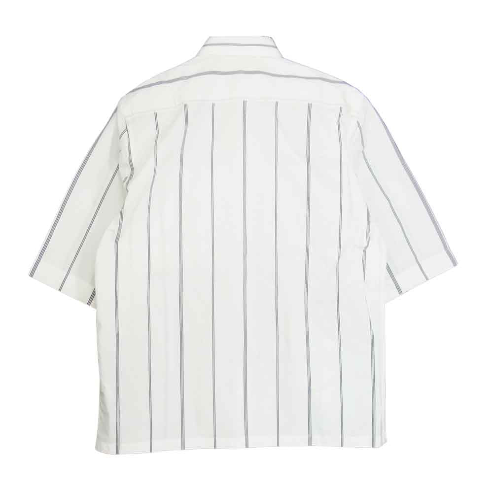 JIL SANDER ジルサンダー 19SS JSUO742228 MO245010 SILENCE STRIPED COTTON-POPLIN SHIRT ストライプ  ホワイト系 38/15【中古】