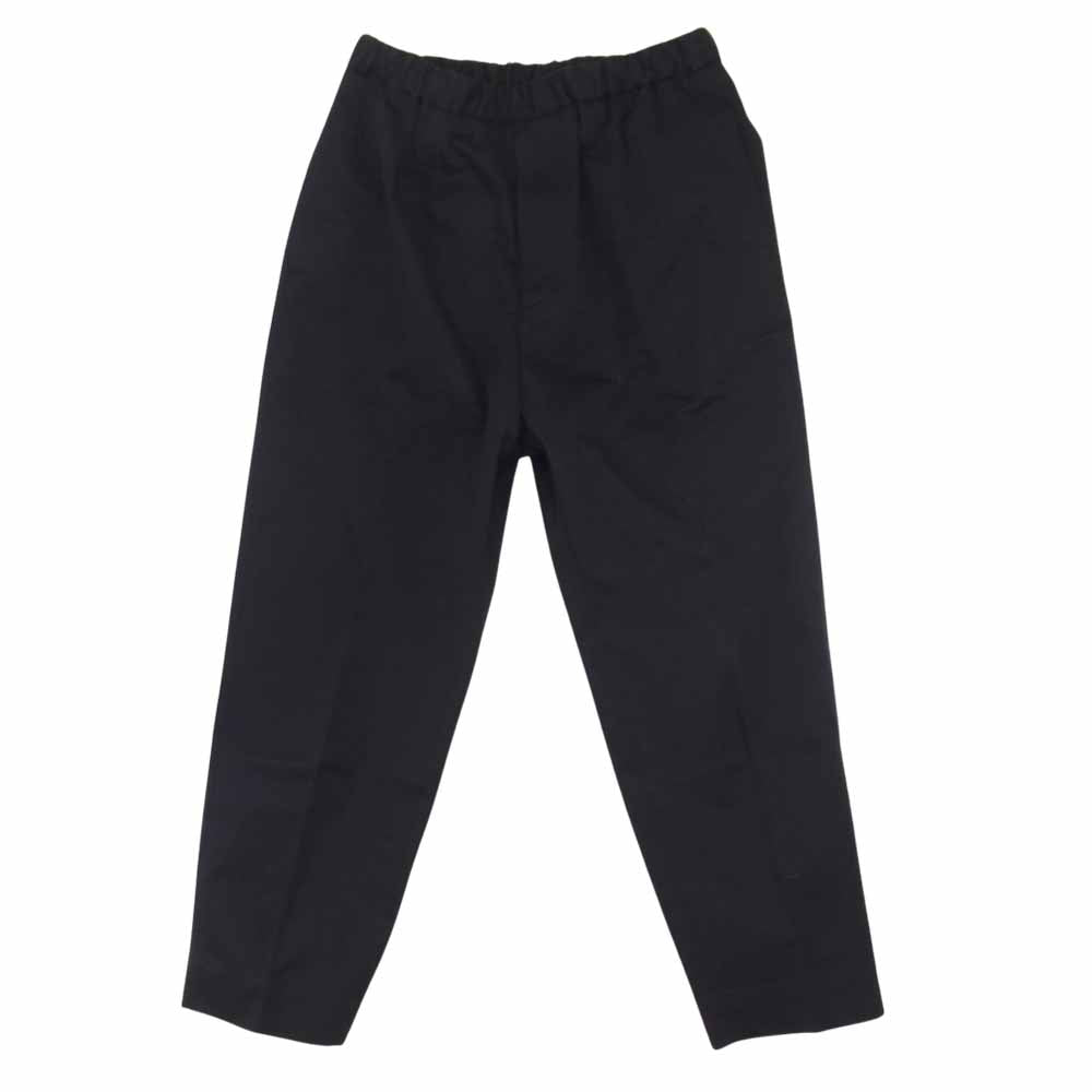 JIL SANDER ジルサンダー JSUN311331 MN243100 tailored cotton trousers コットンツイル イージー トラウザー パンツ ブラック ブラック系 46【美品】【中古】