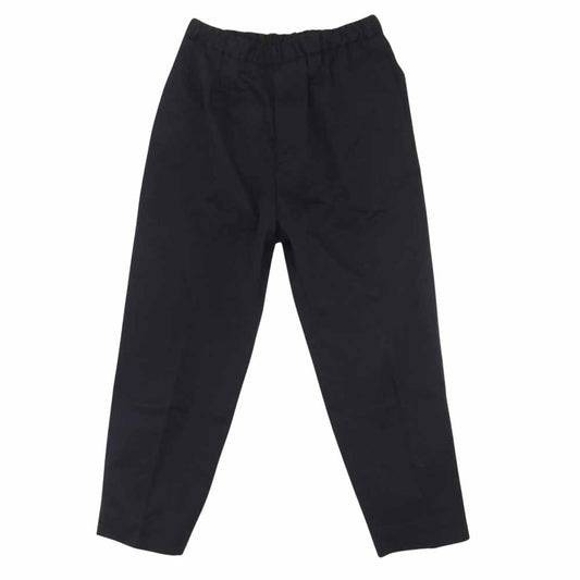 JIL SANDER ジルサンダー JSUN311331 MN243100 tailored cotton trousers コットンツイル イージー トラウザー パンツ ブラック ブラック系 46【美品】【中古】