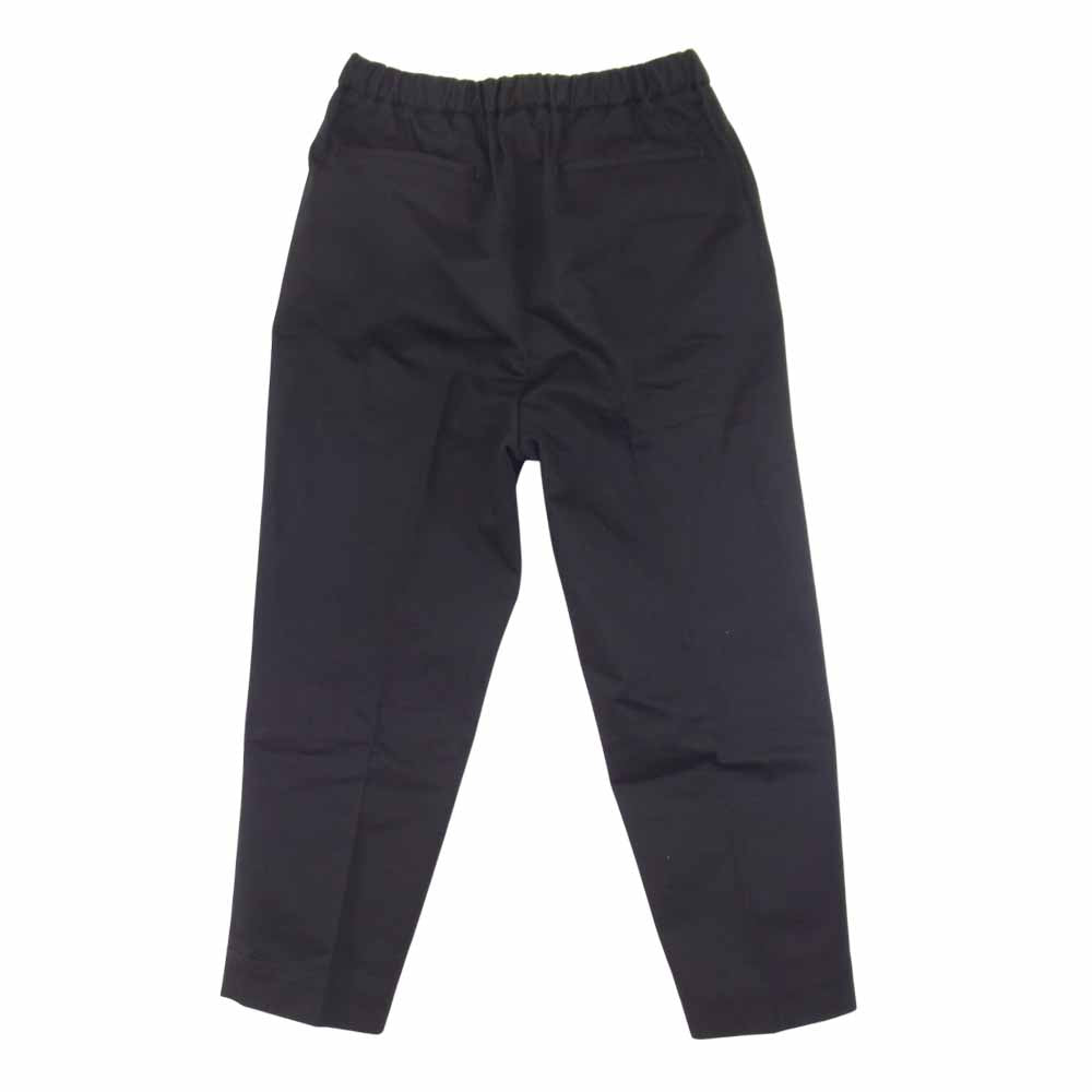 JIL SANDER ジルサンダー JSUN311331 MN243100 tailored cotton trousers コットンツイル イージー トラウザー パンツ ブラック ブラック系 46【美品】【中古】