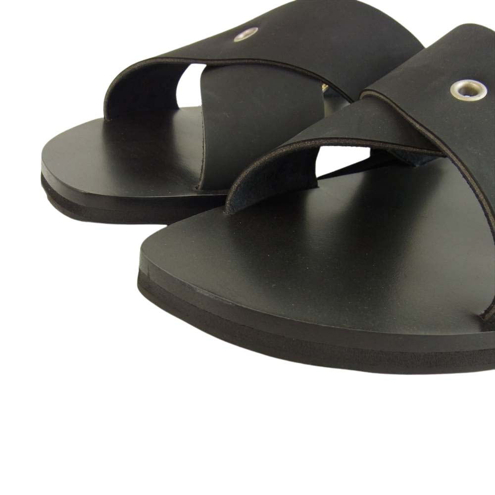 JIL SANDER ジルサンダー JI34502A イタリア製 Rubber Crisscross Strap Sandal クロスストラップ サンダル ブラック系 41【美品】【中古】