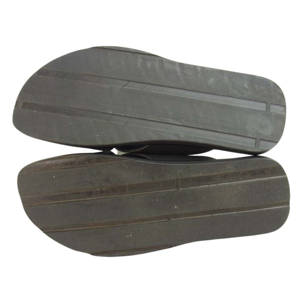 JIL SANDER ジルサンダー JI34502A イタリア製 Rubber Crisscross Strap Sandal クロスストラップ サンダル ブラック系 41【美品】【中古】