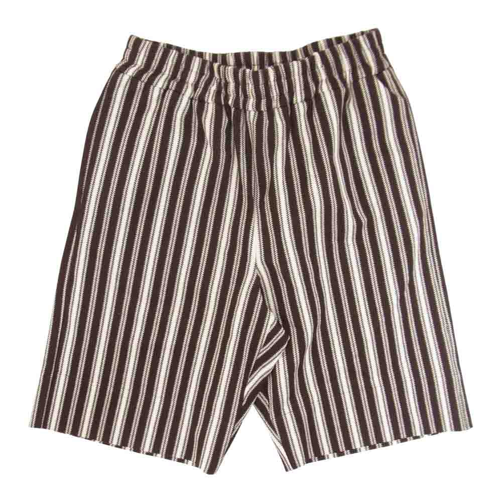 ジルサンダープラス 20SS JPUQ707518 MQ248618 ストライプ イージー ショーツ ハーフパンツ ブラウン系 S【美品】【中古】