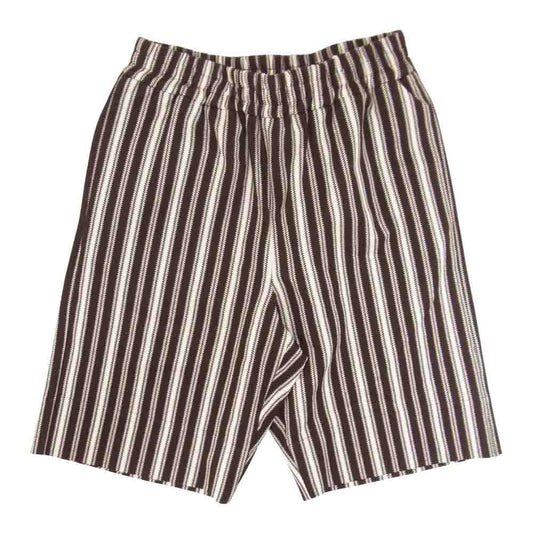 ジルサンダープラス 20SS JPUQ707518 MQ248618 ストライプ イージー ショーツ ハーフパンツ ブラウン系 S【美品】【中古】