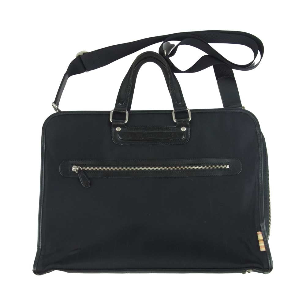 Paul Smith ポール・スミス ビジネス バッグ ブリーフケース ショルダーストラップ ブラック系【中古】