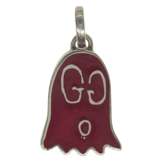GUCCI グッチ ゴースト GG チャーム  シルバー系 レッド系【中古】
