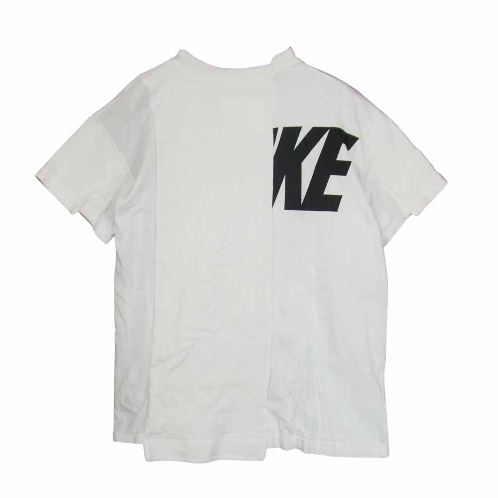 Sacai サカイ CD6311-100 ハイブリッド 再構築 Tシャツ ホワイト系 XS【中古】