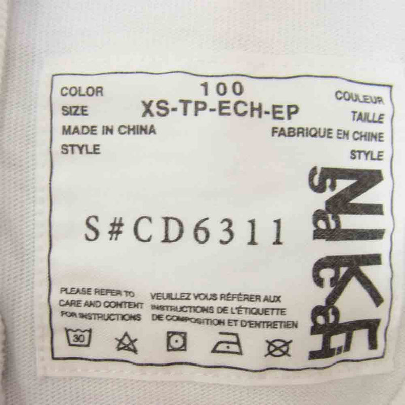 Sacai サカイ CD6311-100 ハイブリッド 再構築 Tシャツ ホワイト系 XS【中古】