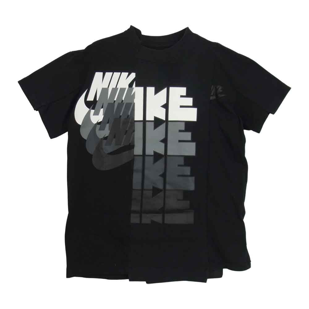Sacai サカイ CD6310 ハイブリッド 再構築 Tシャツ ブラック系 XS【中古】
