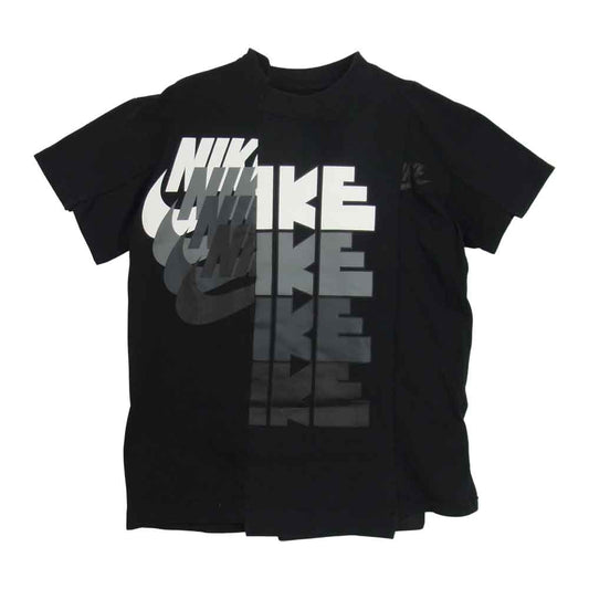 Sacai サカイ CD6310 ハイブリッド 再構築 Tシャツ ブラック系 XS【中古】
