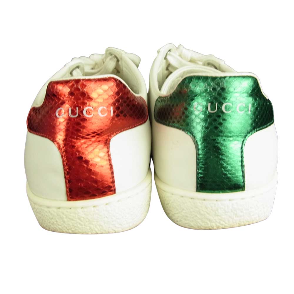 GUCCI グッチ シェリーライン ローカット イニシャル刺繍入り スニーカー ホワイト系 37.5【中古】