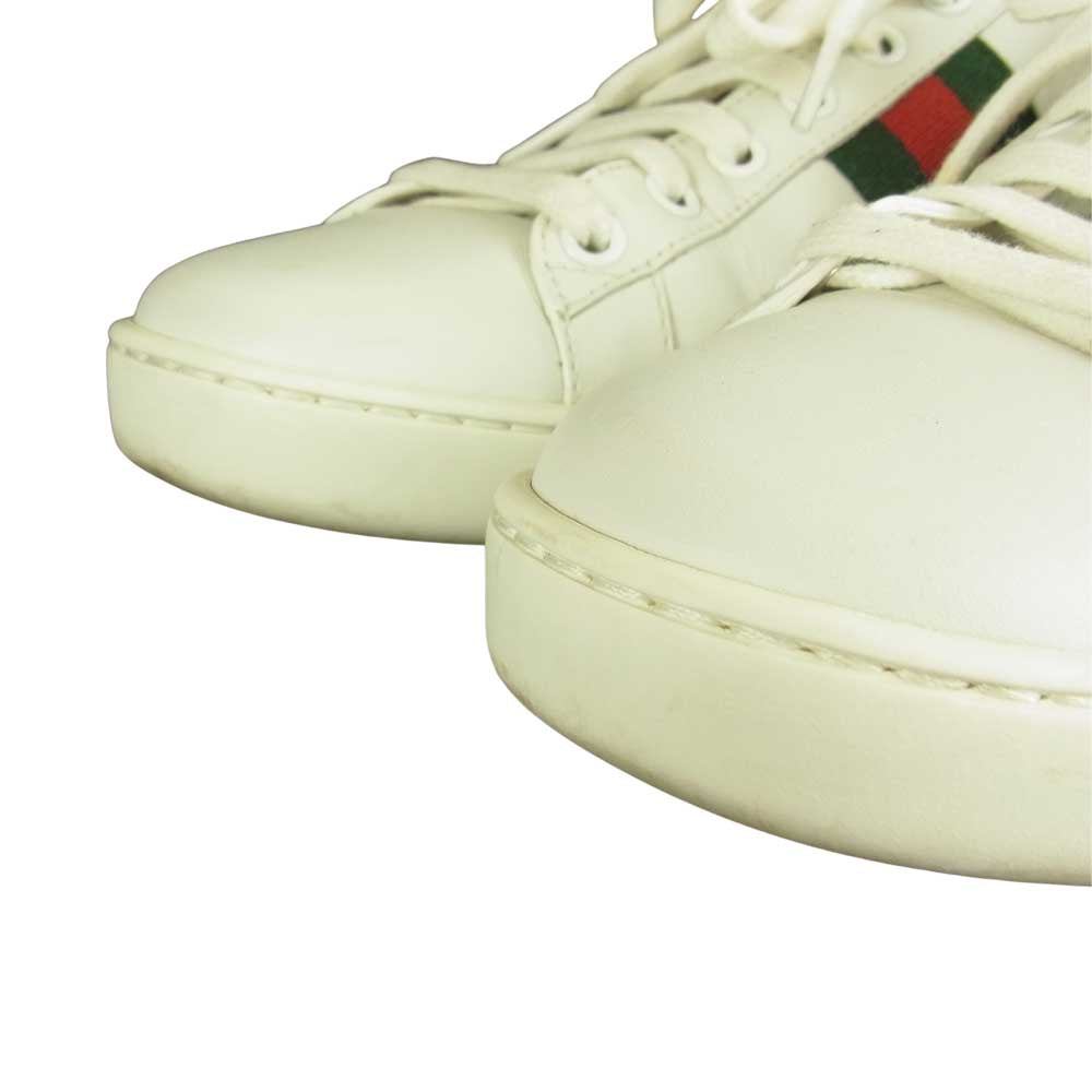 GUCCI グッチ シェリーライン ローカット イニシャル刺繍入り スニーカー ホワイト系 37.5【中古】