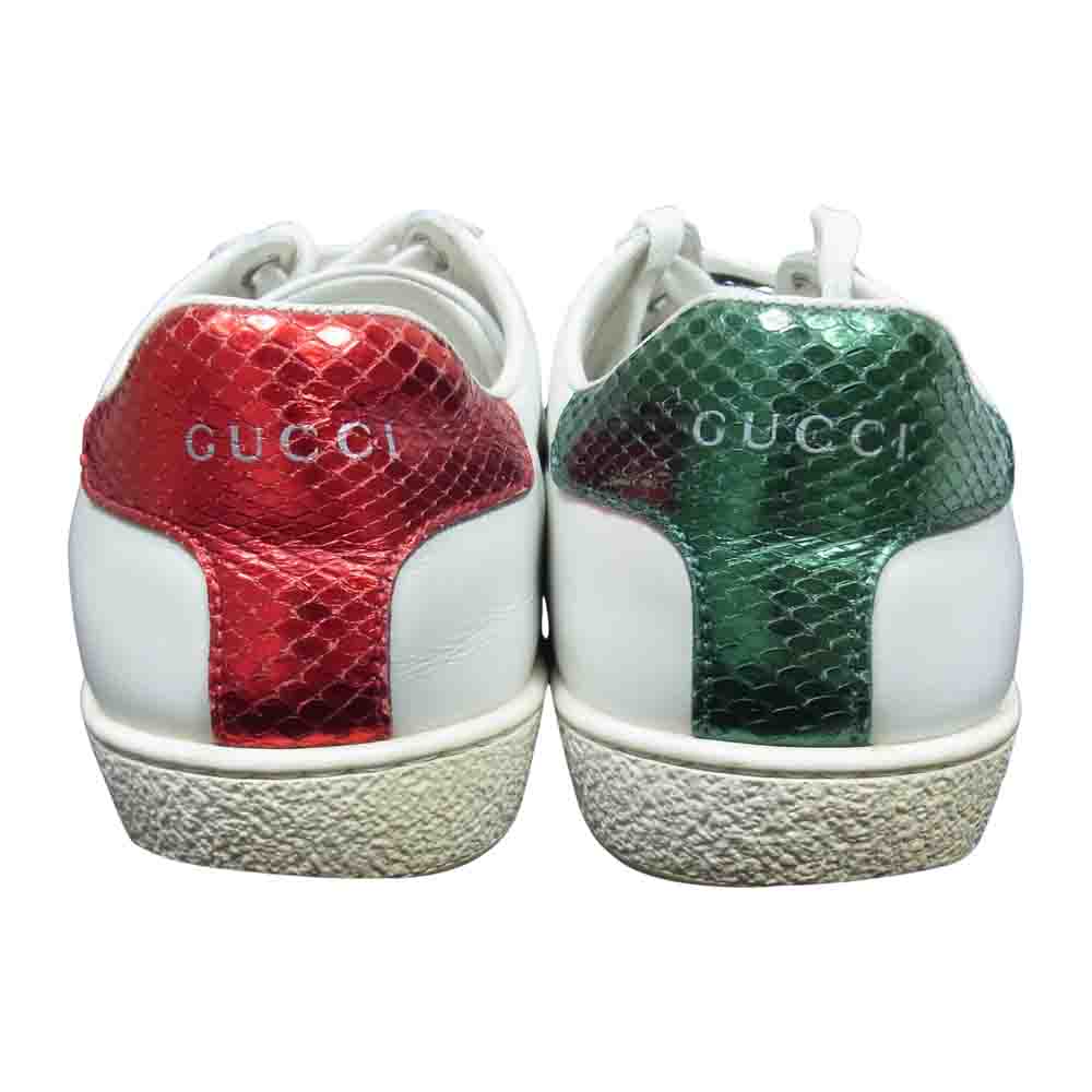GUCCI グッチ ビー刺繍 シェリーライン スニーカー ホワイト系 37.5【中古】