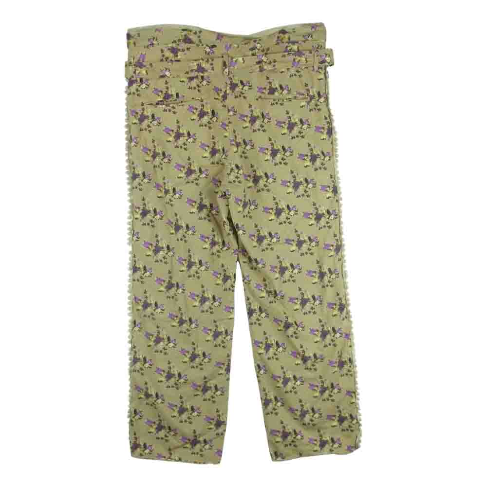 ミドリカワ 20SS MID20SS-P07B FLOWER PANTS ベルテッド フラワー パンツ ベージュ系 FREE【中古】