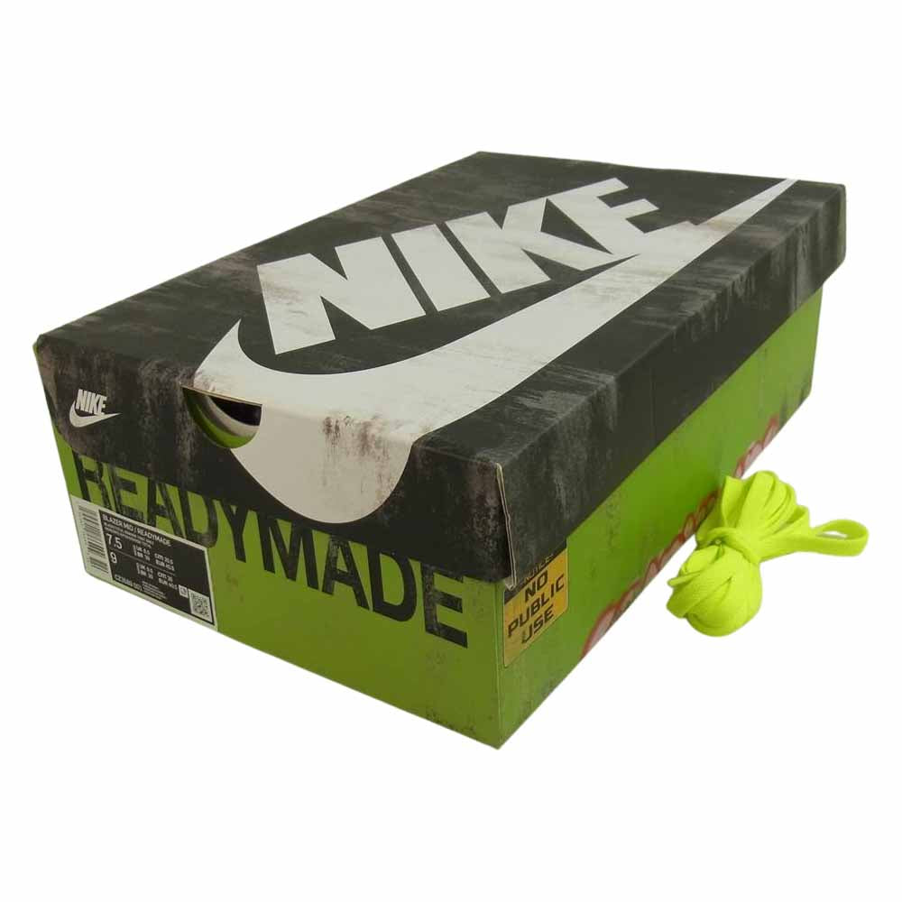 NIKE ナイキ CZ3589-001 × READYMADE レディメイド Blazer Mid ブレーザー ミッド スニーカー ブラック ブラック系 25.5cm【中古】