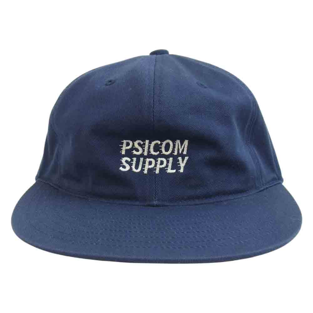 Psicom サイコム 6パネル ロゴ 刺繍 キャップ ネイビー ネイビー系【中古】