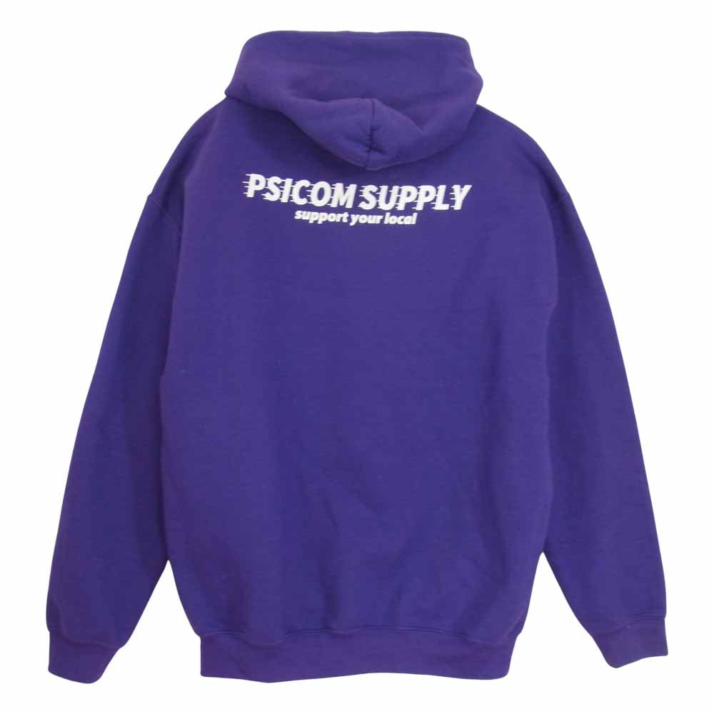 Psicom サイコム ロゴプリント プルオーバー パーカー パープル系 M【中古】