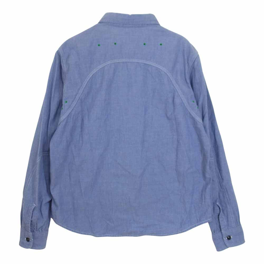 TENDERLOIN テンダーロイン T-CHAMBRAY SHT シャンブレー 縁ステッチ 長袖 シャツ ブルー系 S【中古】