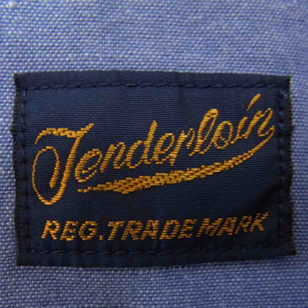 TENDERLOIN テンダーロイン T-CHAMBRAY SHT シャンブレー 縁ステッチ 長袖 シャツ ブルー系 S【中古】
