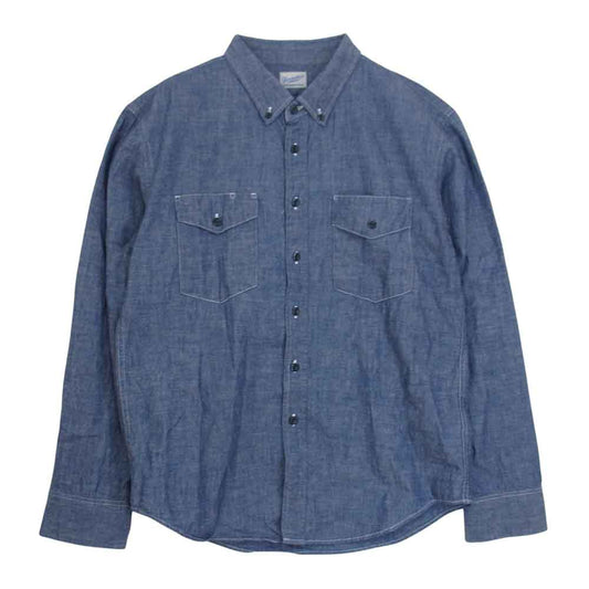 TENDERLOIN テンダーロイン T-CHAMBRAY SHT シャンブレー 長袖 シャツ ブルー系 XS【中古】