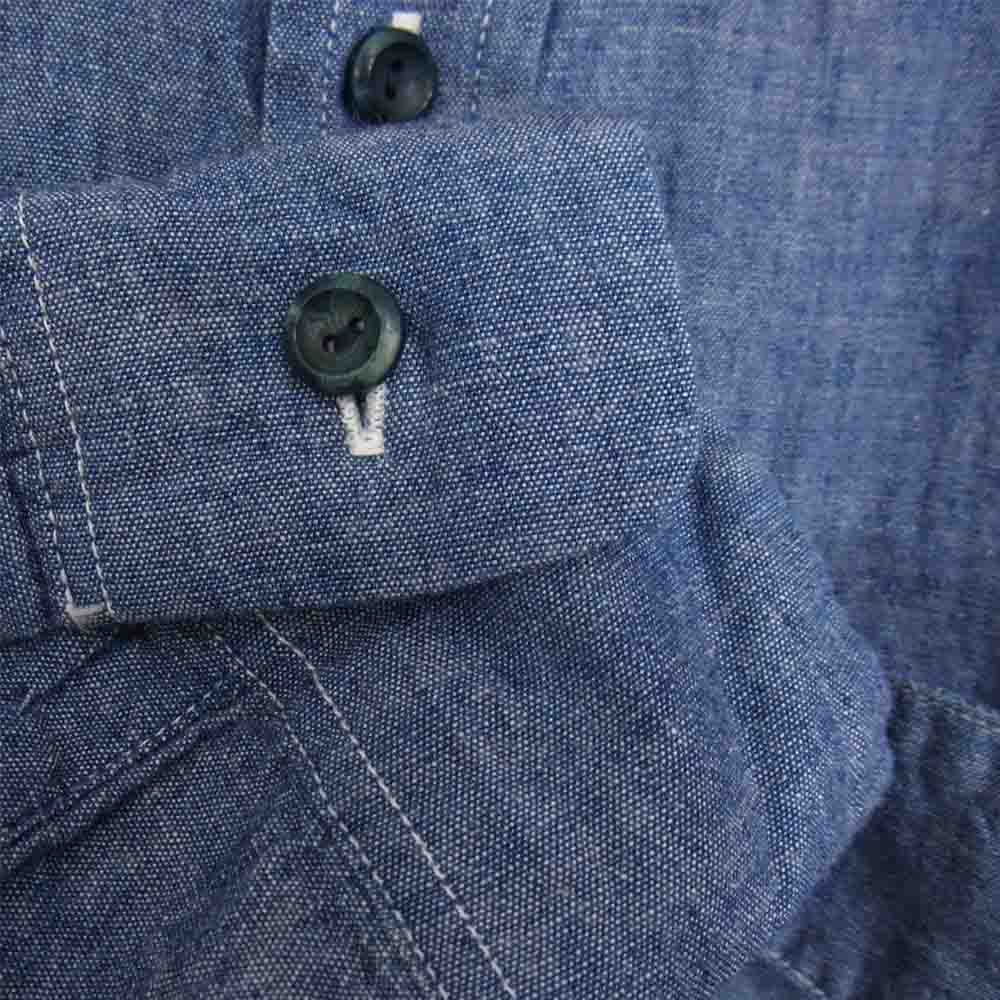 TENDERLOIN テンダーロイン T-CHAMBRAY SHT シャンブレー 長袖 シャツ ブルー系 XS【中古】
