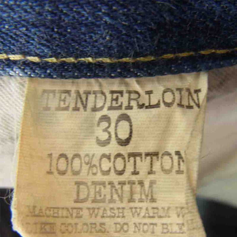 TENDERLOIN テンダーロイン T-RIDERS ライダース ボタンフライ デニム パンツ インディゴブルー系 30【中古】