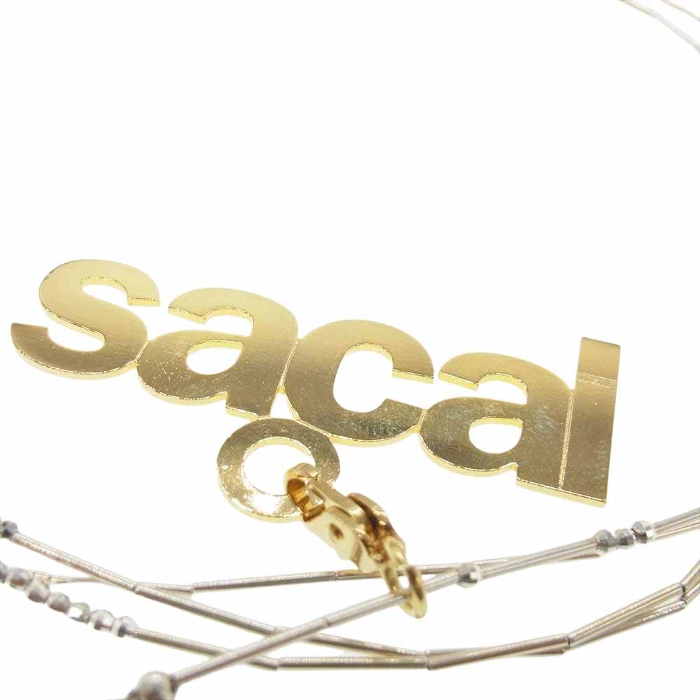 Sacai サカイ WOMEN Mobile Connector Strap ロゴ ネックレス シルバー系【中古】
