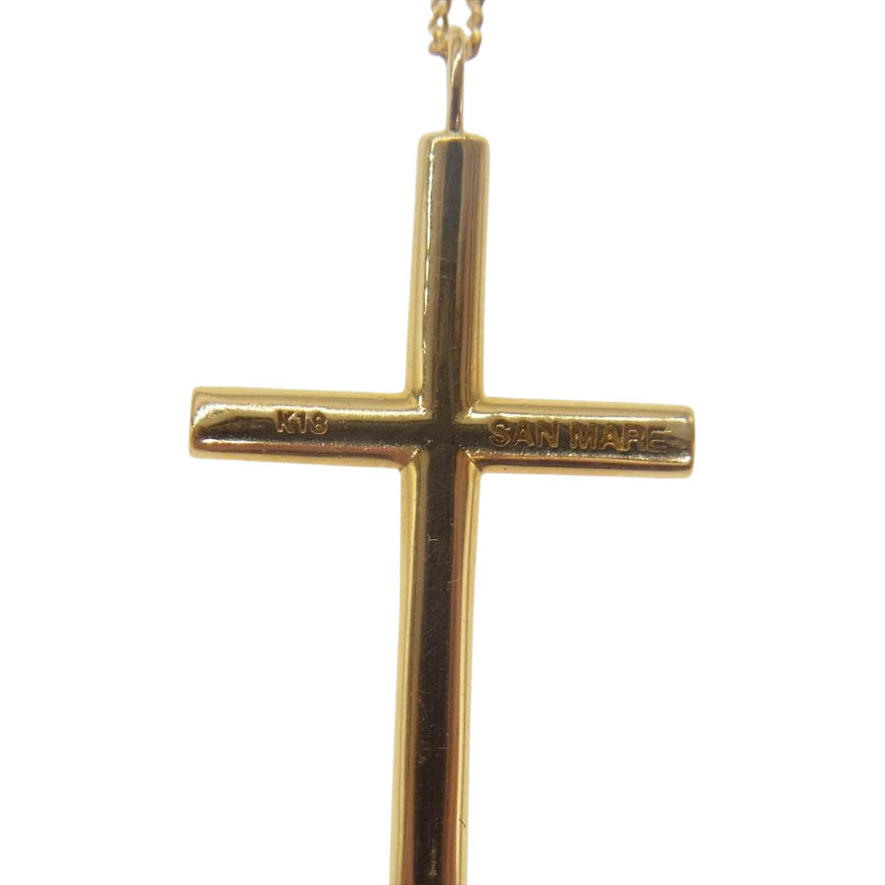 サンメイア K18 Cross Necklace クロス ゴールド系【中古】
