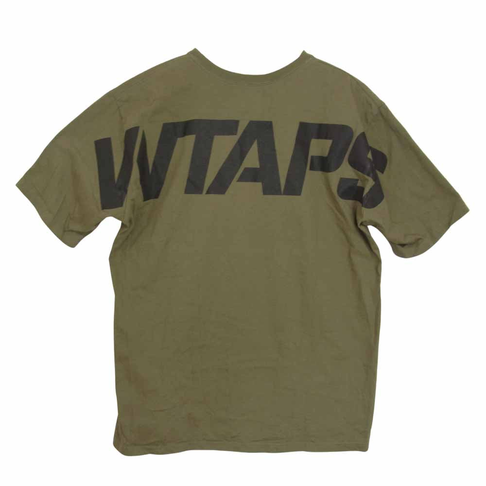 WTAPS ダブルタップス SCREEN TEE スクリーン バック ロゴ プリント 半袖 Tシャツ カーキ系 04【中古】