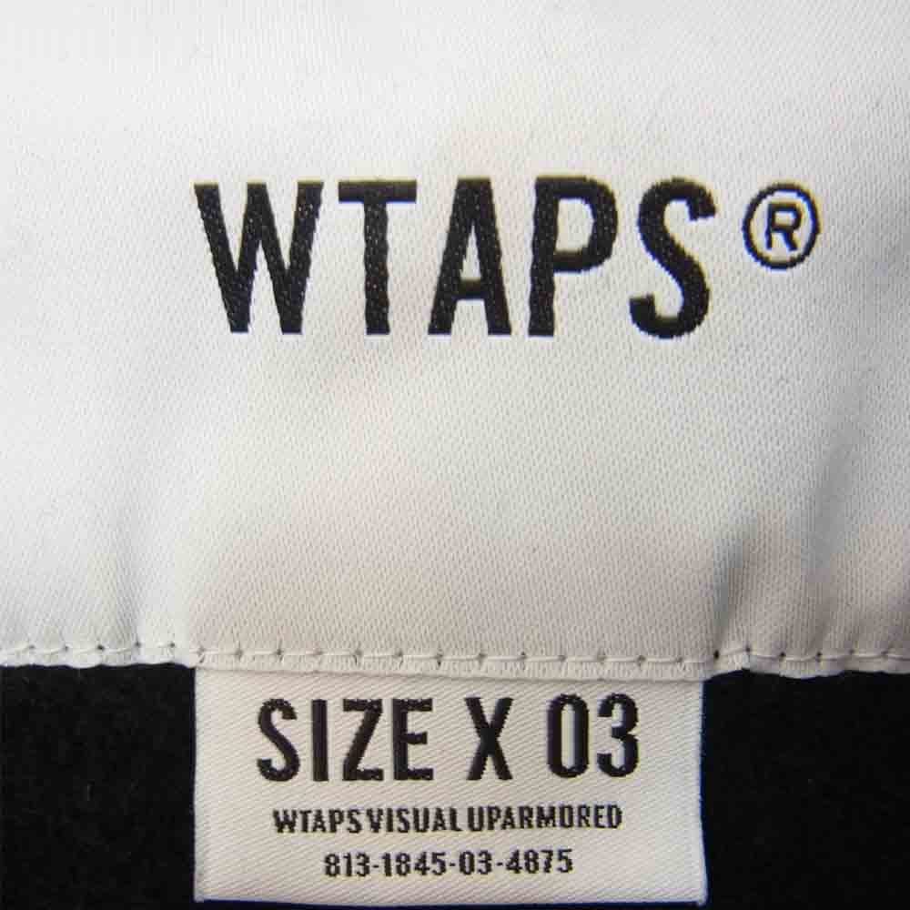 WTAPS ダブルタップス 201ATDT-CSM19 OUTRIGGER HALF ZIP SWEAT ハーフ ジップ スウェット パーカー ブラック系 03【中古】