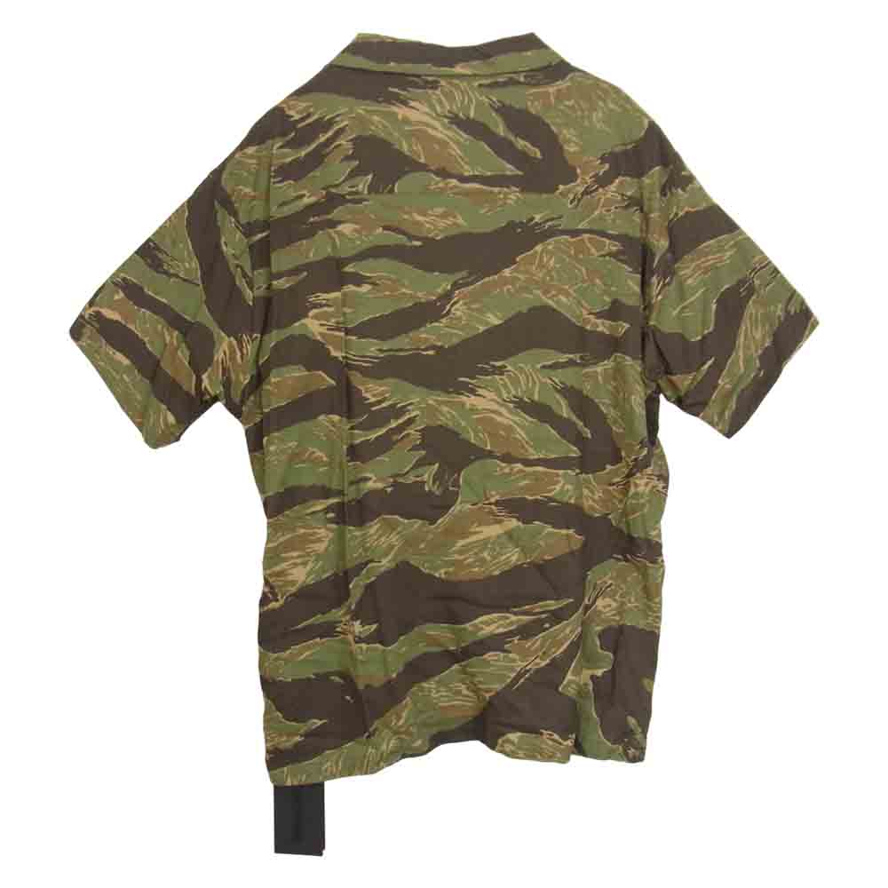 NEIGHBORHOOD ネイバーフッド 201TSNH-SHM02 ALOHA TIGER RL-SHIRT SS タイガーカモ 半袖 アロハ 開襟 シャツ カーキ系 L【新古品】【未使用】【中古】