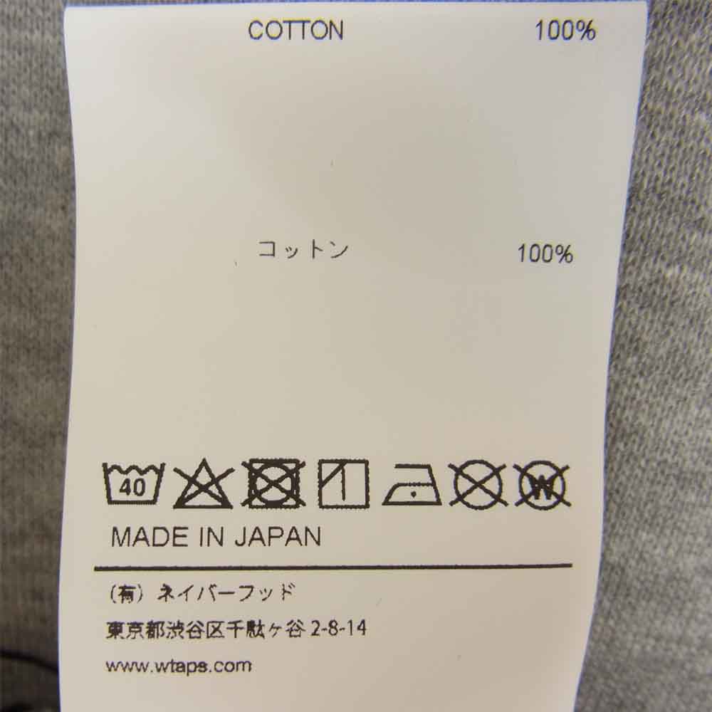 WTAPS ダブルタップス 212ATDT-CSM28 ACADEMY CREW NECK COTTON アカデミー クルーネック コットン スウェット トレーナー グレー系 L【新古品】【未使用】【中古】
