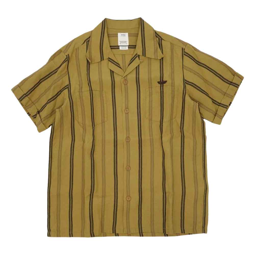 VISVIM ビズビム 20SS 0120105011023 IRVING SHIRT S/S RAMIE LINEN イルビング 半袖 リネン ストライプ シャツ ベージュ系 4【美品】【中古】