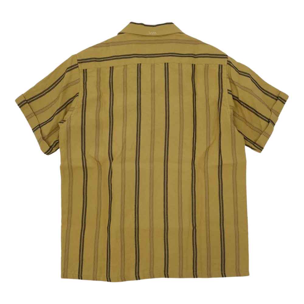 VISVIM ビズビム 20SS 0120105011023 IRVING SHIRT S/S RAMIE LINEN イルビング 半袖 リネン ストライプ シャツ ベージュ系 4【美品】【中古】
