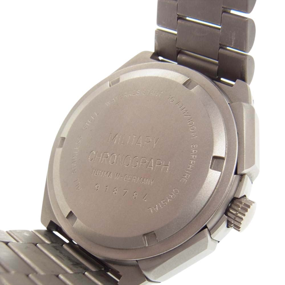 TUTIMA チュチマ 国内正規品 MILITARY CHRONOGRAPH ミリタリー クロノグラフ ウォッチ 自動巻き 腕時計 シルバー系【中古】