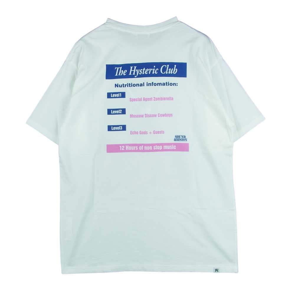 HYSTERIC GLAMOUR ヒステリックグラマー 02211CT30 THE HYS CLUB ヒスクラブ ガールプリント 半袖 Tシャツ ホワイト系 M【新古品】【未使用】【中古】